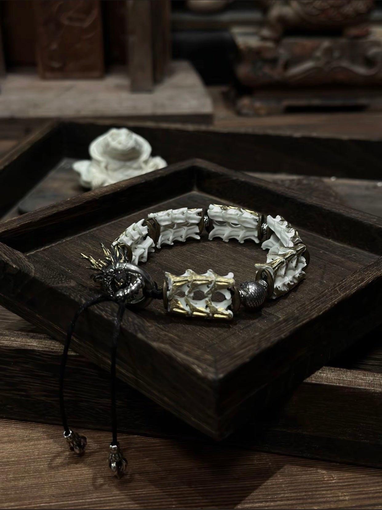 Snake Bone – Golden Scale Bracelet: Serpent Wisdom and Protective Power