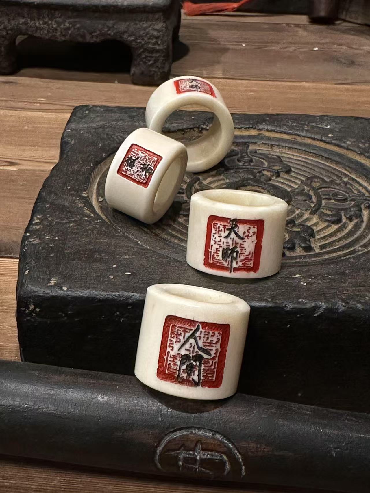 Camel Bone Ring Spiritual Protection Natural Bone Jewelry Grounding