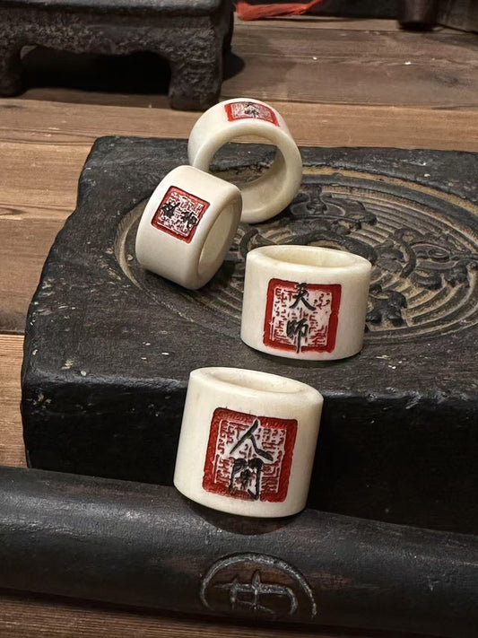 Camel Bone Ring Spiritual Protection Natural Bone Jewelry Grounding