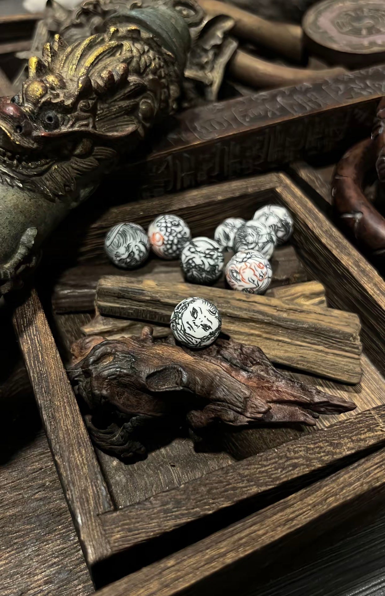 Jade Pivot-Hunter's Chalcedony Goat Jade Rosary Strings