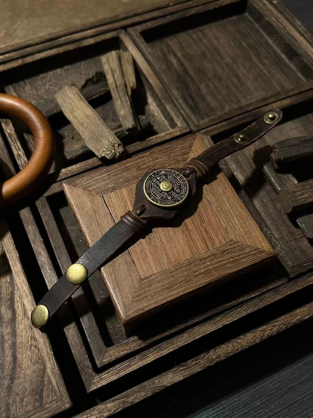 Mountain Ghost Leather Watch Taoist Energy Protection Spiritual Talisman