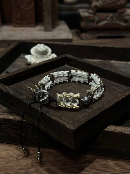 Snake Bone – Golden Scale Bracelet: Serpent Wisdom and Protective Power