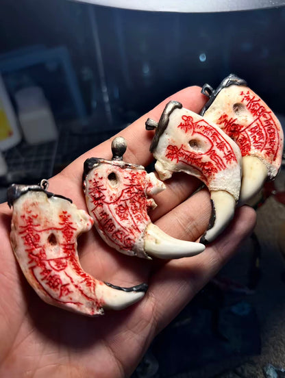 Large Canine Tooth Protection Necklace - Quantum Energy Amule