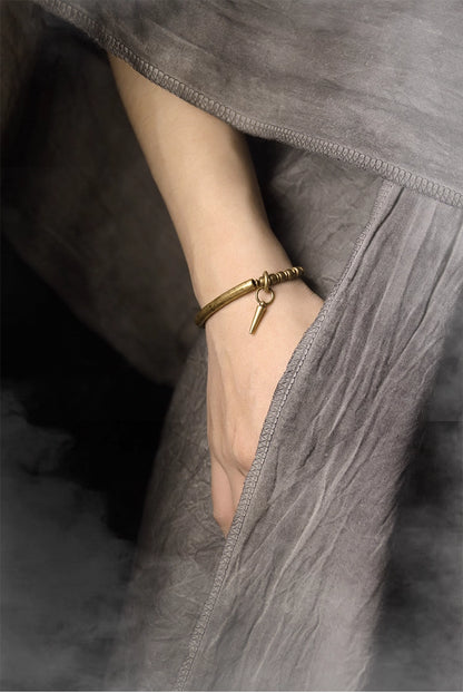 Punk Brass Tassel Bracelet