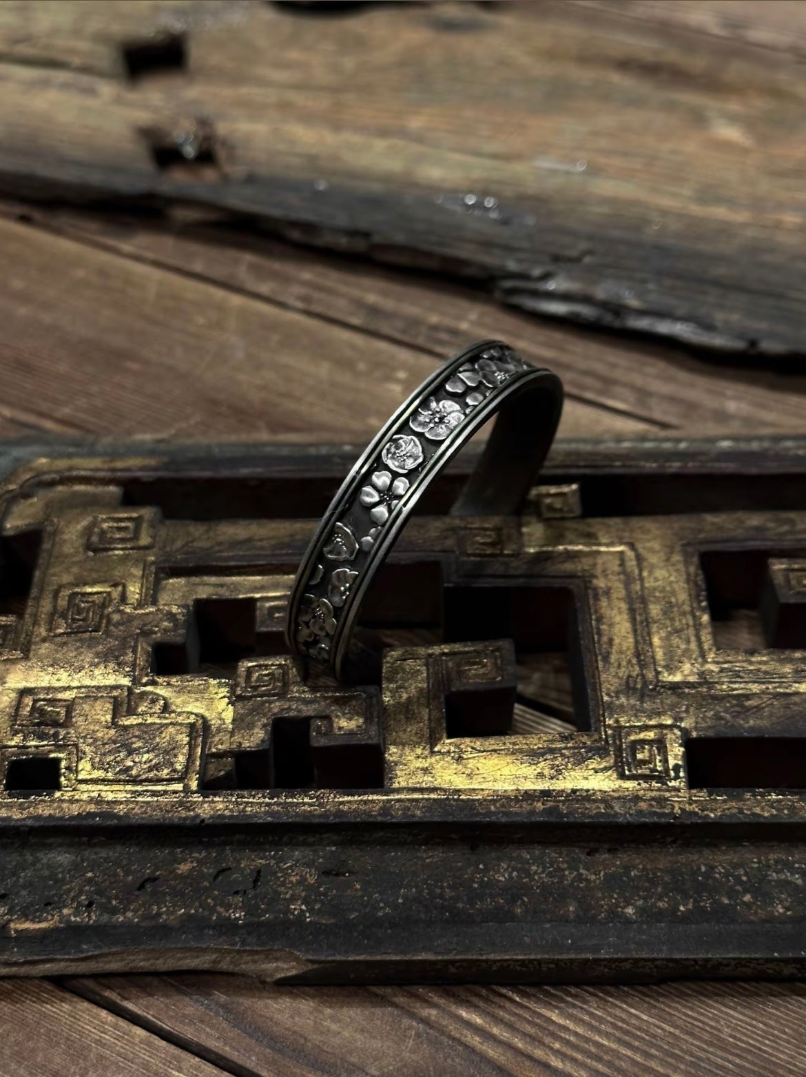 Peach Blossom Bracelet Taoist Love Charm Silver Spiritual Talisman