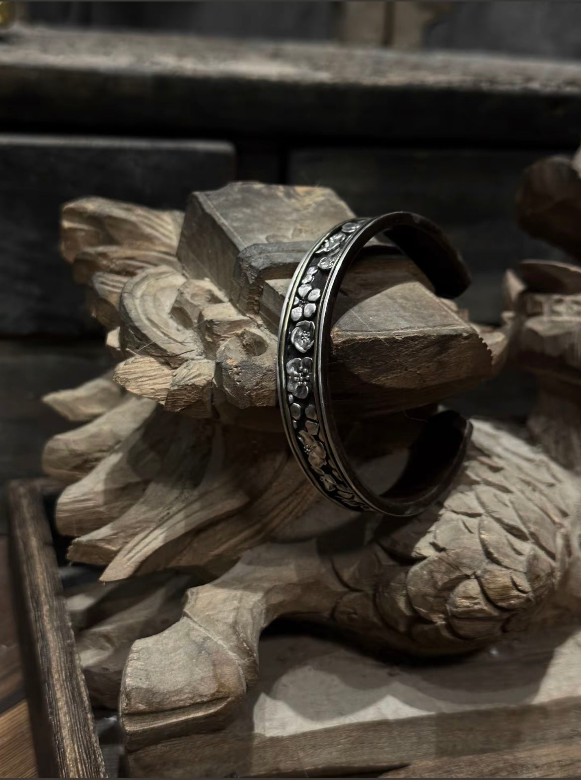 Peach Blossom Bracelet Taoist Love Charm Silver Spiritual Talisman