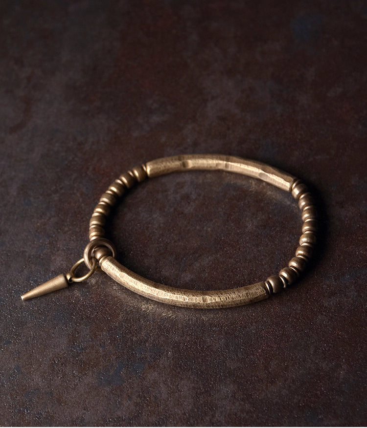 Punk Brass Tassel Bracelet