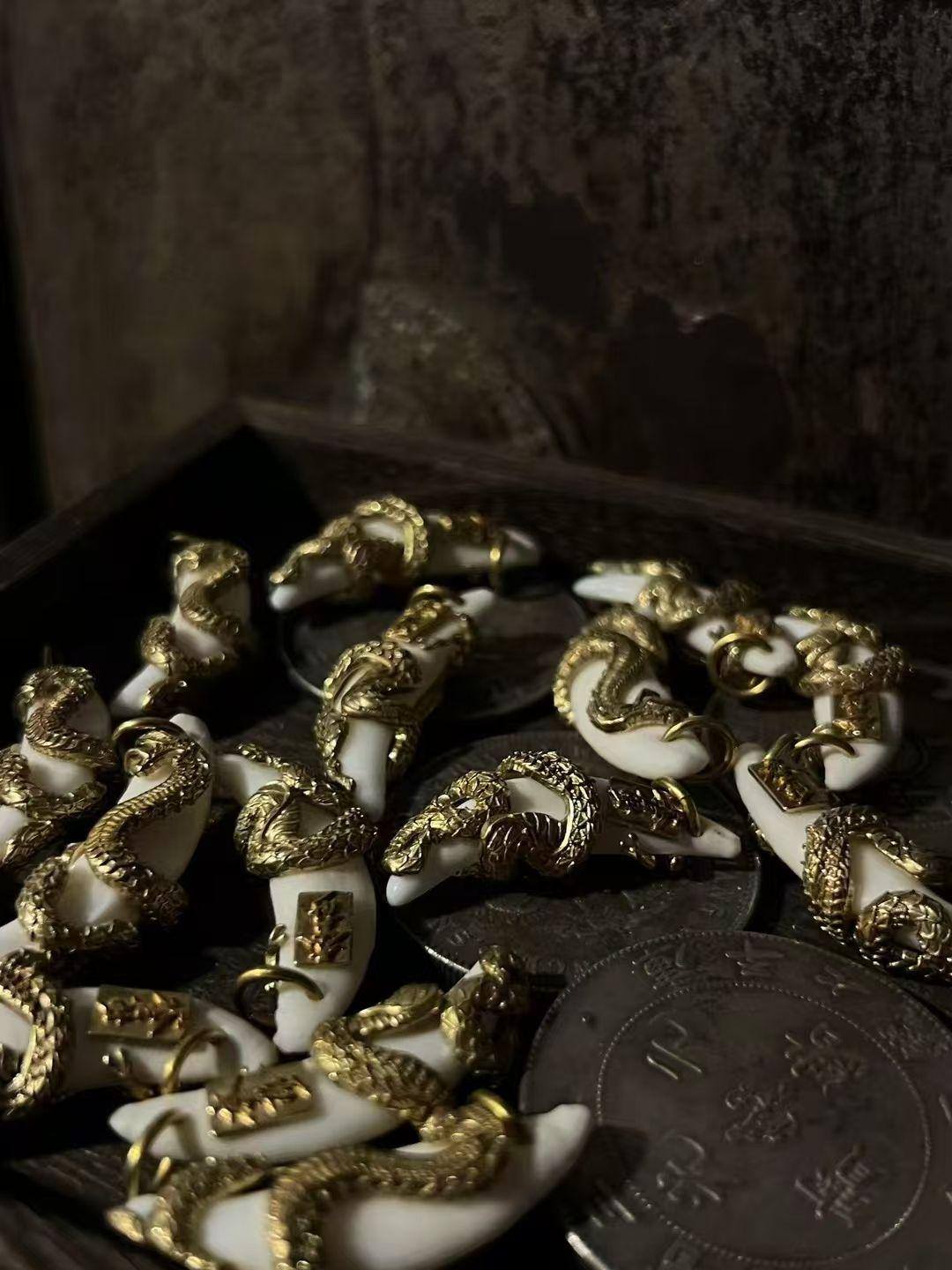 Python Ruins Bronze Hunter Pendant - Serpent Guardian Protection