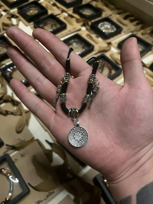 Shaxu Bronze Hunter Necklace Taoist Mystical Artifact Spiritual Protection Feng Shui 