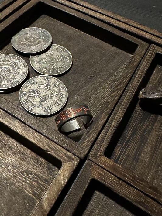 Spell Ring French Silver Taoist Magic Protection Spiritual Defense