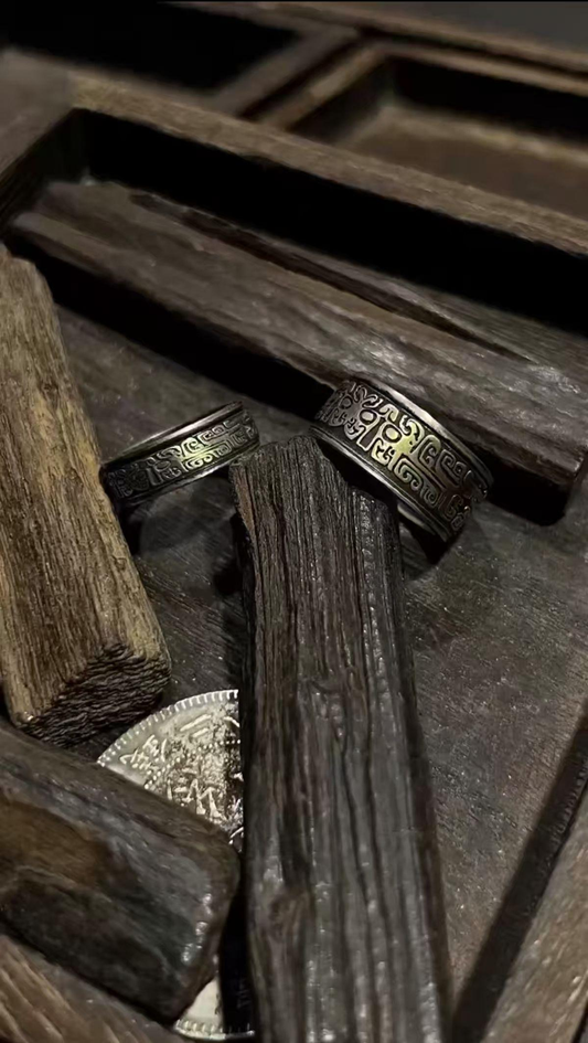 Taotie Ring Ancient Guardian Beast Taoist Spiritual Protection Jewelry