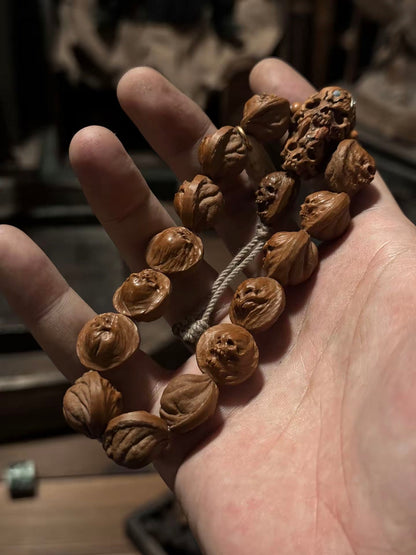 Sha Tu Skull Prophecy Bracelet - Lightning Struck Wood Taoist Entropy Reduction Terminal